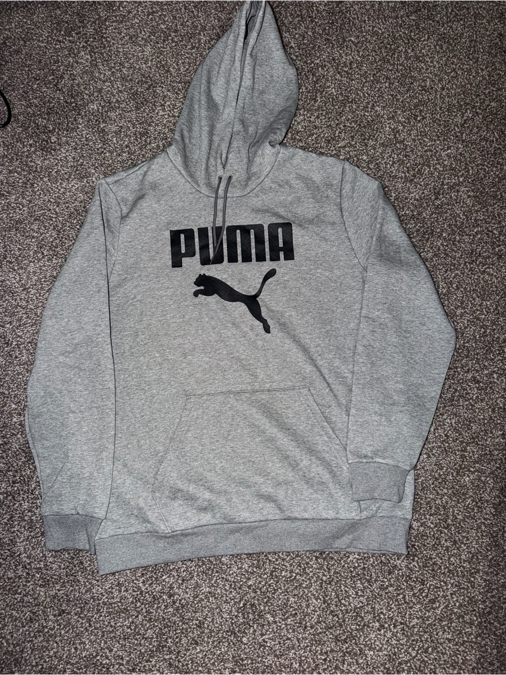 Puma Gray Hoodie with Black Logo